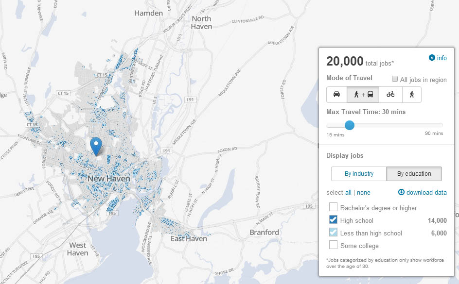 Transit Access Dixwell New Haven Regional Plan DataHaven