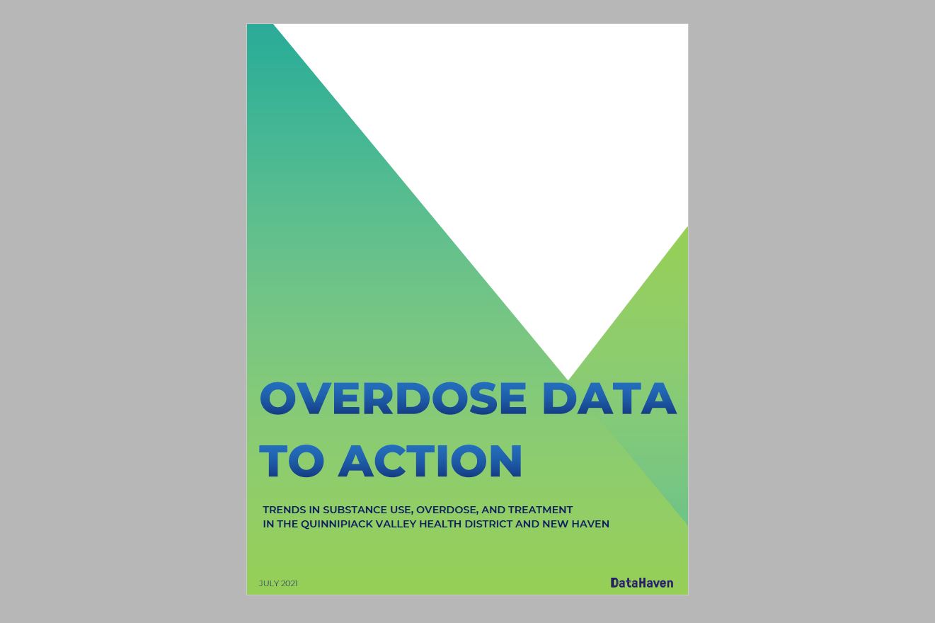 Cover thumbnail of July 2021 QVHD and New Haven Health Opioid Data Report