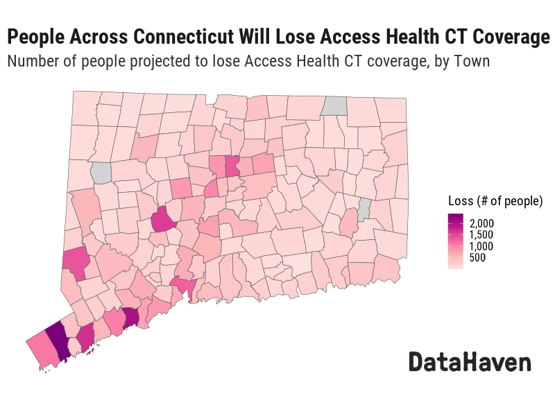 Access Health CT Coverage Loss by Town Access Health CT Coverage Loss by Town
